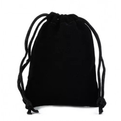 Czarny Woreczek Materiałowy...