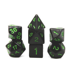 Kostki RPG Czarno-Zielony...