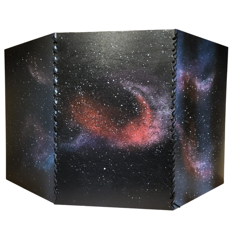 Nebula Dreamscape Drewniany Ekran Mistrza Gry Ręcznie Malowany + 6 Magnesów