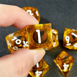 Kostki RPG Bursztynowy Smok...