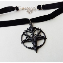 Czarny Naszyjnik Baphomet...
