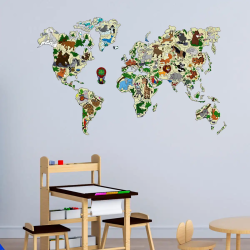 DEWNIANA MAPA ŚWIATA...