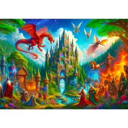 DREWNIANE PUZZLE FANTAZYJNY...
