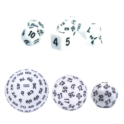 Kostki RPG Biały Zestaw 10...