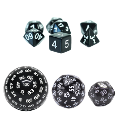 Kostki RPG Czarny Zestaw 10...