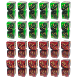 Zestaw 24 Kostek K6 1,6 cm...