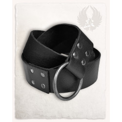 SKÓRZANY PAS Z KLAMRĄ W...