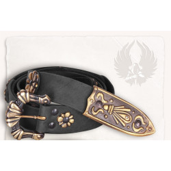 SKÓRZANY SZEROKI PAS LEON -...