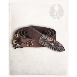 SKÓRZANY WĄSKI PAS LEON -...