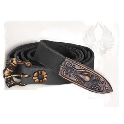 SKÓRZANY WĄSKI PAS LEON -...