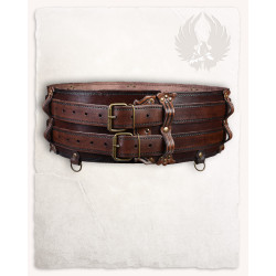 SKÓRZANY PODWÓJNY PAS...