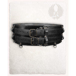 SKÓRZANY PODWÓJNY PAS...