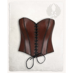 SKÓRZANY ANTYCZNY GORSET...
