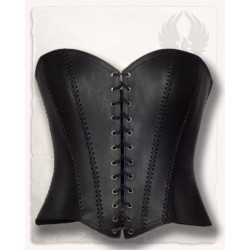 SKÓRZANY ANTYCZNY GORSET...