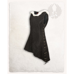 SKÓRZANA SUKNIA Z KAPTUREM...