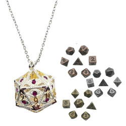 Metalowy Naszyjnik Kostka...