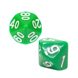 Zestaw 2 Kostek K10 0-9 +...