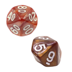 Zestaw 2 Kostek K10 0-9 +...