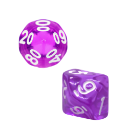 Zestaw 2 Kostek K10 0-9 +...