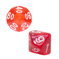 Zestaw 2 Kostek K10 0-9 +...