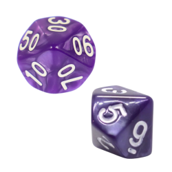 Zestaw 2 Kostek K10 0-9 +...