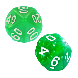 Zestaw 2 Kostek K10 0-9 +...