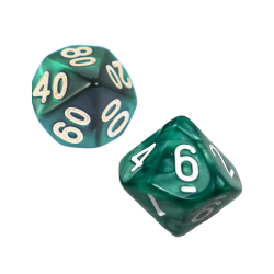 Zestaw 2 Kostek K10 0-9 +...