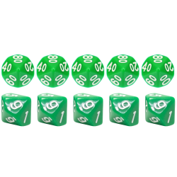 Zestaw 10 Kostek K10 0-9 +...