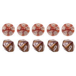 Zestaw 10 Kostek K10 0-9 +...