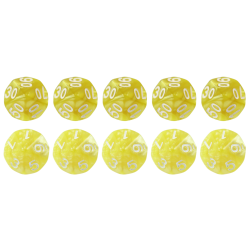 Zestaw 10 Kostek K10 0-9 +...