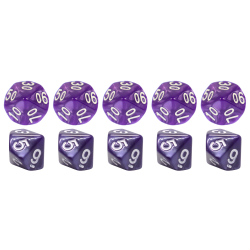 Zestaw 10 Kostek K10 0-9 +...