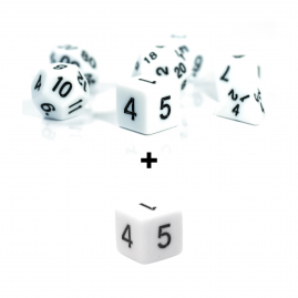 Kostki RPG Biały Zestaw 8...