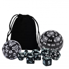 Kostki RPG Czarny Zestaw 12...