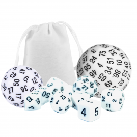 Kostki RPG Biały Zestaw 12...